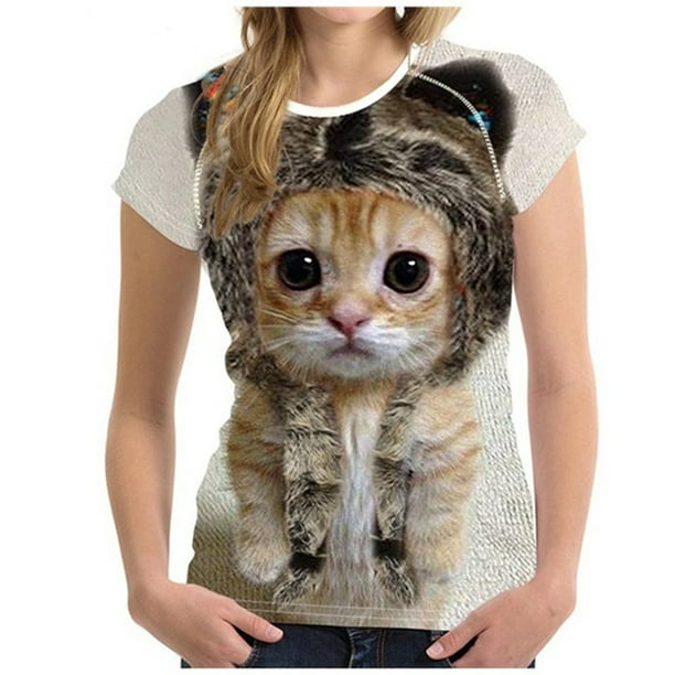 Womens T-Shirt Short Sleeve T-Shirt with HD 3D Print Womens T-Shirt Short Sleeve T-Shirt with HD 3D Print